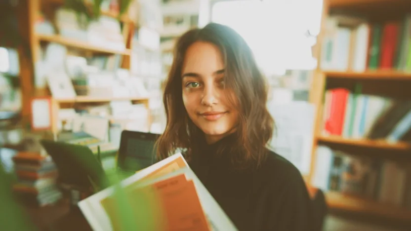 Czy studia liczą się do emerytury - studentka z dyplomem uniwersyteckim przy laptopie z kalkulatorem emerytalnym